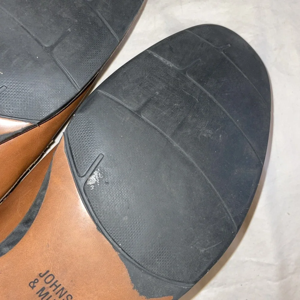 Johnston & Murphy Brown Lace Up Oxford Shoe Size 15M 20-8766‎ Larsey Apron Toe